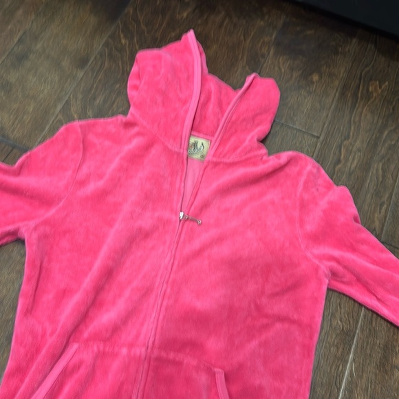 Jackets & Blazers - Hot Pink Hooded Juicy Zip